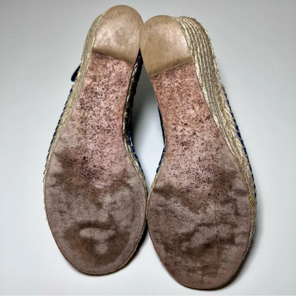 Celine Pony Hair Espadrille Wedge Sandals